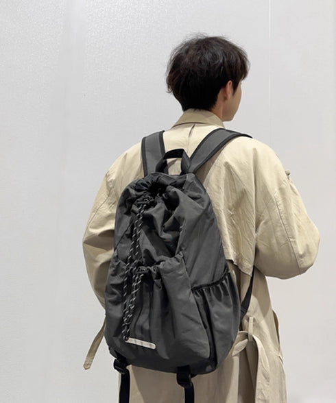 リュックサック ドローストリング 大容量 カジュアル ナイロン バックパック 男女兼用 おしゃれ 巾着リュックサック 旅行遠足 軽量バッグ アウトドア ストリート 88CXH-102